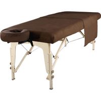 Master Massage de Luxe Massage Table Housse Flanelle Feuille Set, Chocolat, 3-Piece