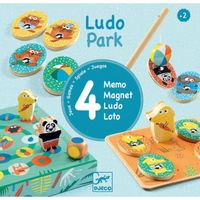 Coffret 4 jeux - DJECO - LudoPark - Pour enfants dès 2 ans - Boîte de rangement incluse
