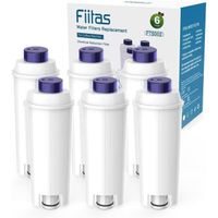 Fiitas 6 Pcs Filtre de Machine à Café pour Filtre Delonghi DLSC002, Filtre à eau Compatible avec Magnifica S ECAM, ESAM, ETAM-FTS002