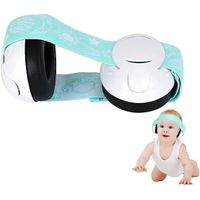 Protège-oreilles, Casque Anti-bruit pour Bébé de 0 à 18 Mois, Protection Auditive  Pliable, Caches-oreilles Silencieux - Vert