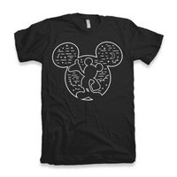 Homme Tee-Shirt Mickey - Dessin Animé Pour – Mickey - Cartoon For – T-Shirt Vintage Noir