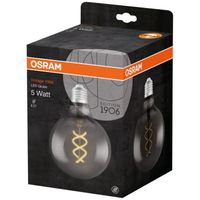 OSRAM Ampoule LED globe Ed.1906 clair filament spiral smoke - E27 - Ø125 mm - 5 W - 140 lm