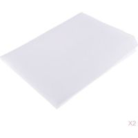 2x  Tissu Toile Thermocollant Entoilage Coton Accessoire Couture au Metre, Blanc, 2 Mètres x 100 cm Almenclan