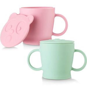 Gobelets D'apprentissage Silicone Pour Bébé - Lot De 2 - Résistants à La Chaleur - Transition Biberon/tasse