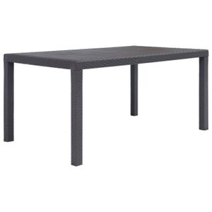 TABLE DE JARDIN  Table de jardin Marron 150x90x72 cm Plastique Aspe