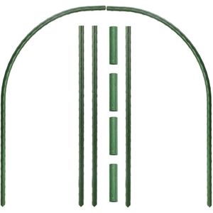 Pour piquets de jardin Couverture de rangée filet et parterres surélevées DUDNJC Lot de 6 arceaux de serre de 1,2 m avec revêtement en plastique