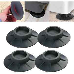 Generic 4 pièces noir EVA Machine à laver pons Anti-vibration coussin Anti-bruit  tapis antidérapants à prix pas cher