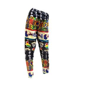 Pantalon taille haute en pagne africain deals