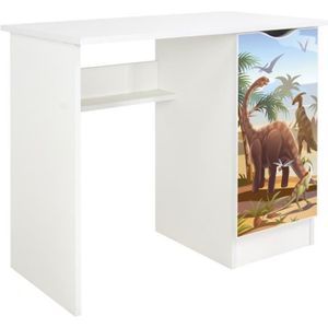 BUREAU  Bureau blanc avec étagère Roma /motif Dinosaures/