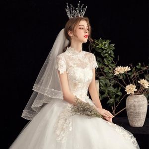 ROBE DE MARIÉE Système Mori robes de mariée légères 2021 nouvelle mariée tempérament féminin petite chasse d'eau française femmes enceint