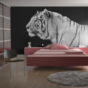 Papel de parede 3D personalizado pôster de tigre pintura de parede, sala de  estar, entrada, quarto, fundo de parede, arte de mural de animais,  impermeável, 400280 cm