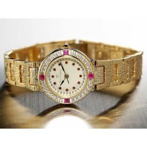MONTRE Yves Camani Lady Ruby - L-31051GP - Montre Femme - véritables rubis - Quartz Analogique - Acier inoxydable doré à l'or - Bracelet...