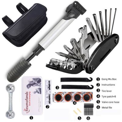 Prophète Ensemble de réparation de vélos avec outils multifonctions et sacoche