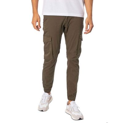 Jack & Jones JPSTACE ARTHUR DOBBY - Pantaloni cargo - beluga/grigio scuro