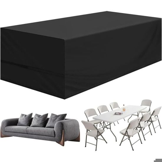Housse De Protection Salon De Jardin 115x45x85cm - Tissu Oxford 420D Imperméable Anti-UV - Avec Boucles De Fixation