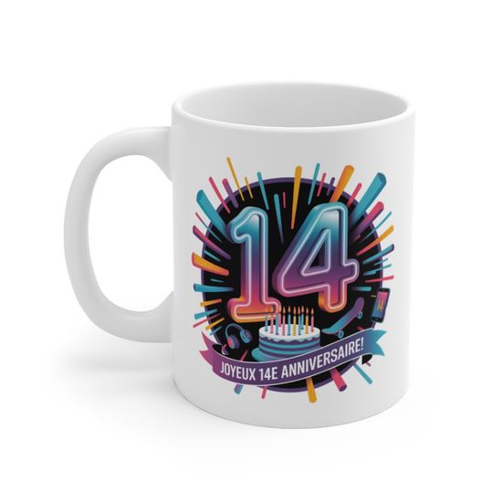 T-Shirt Cadeau D'Anniversaire 14 Ans - 2011 - Pour Garçon Et Fille - Idée Cadeau Personnalisé