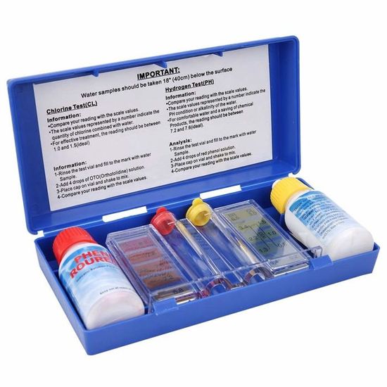 Testeur de piscine, PH chlore qualité de l'eau Test Kit Testeur de — free download