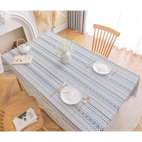 Odot Nappe Carrée Anti Tache, 3D Style Boho Mandala Imperméable Anti Taches Lavable Rectangulaire Nappe Pour Fête Decoration Ménage Table Basse Jardin Picnic (Paisley Vert Foncé,100x100cm