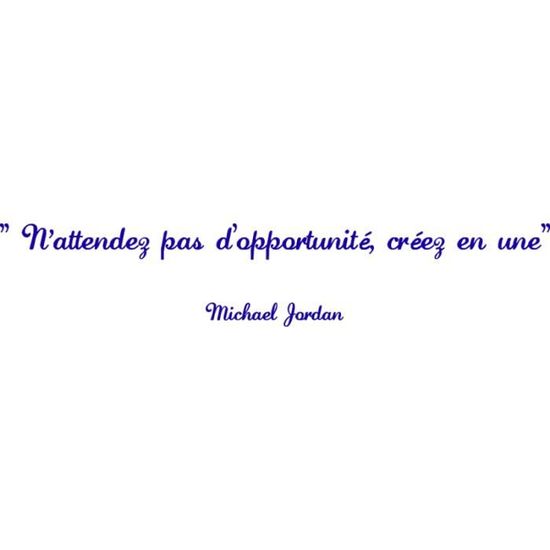 Stickers Citation Opportunitebleu Marine 22 5 X 1 Cm Achat Vente Stickers Cdiscount