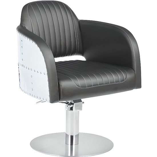 fauteuil de coiffure style vintage achat vente fauteuil de coiffure barbier noir cdiscount