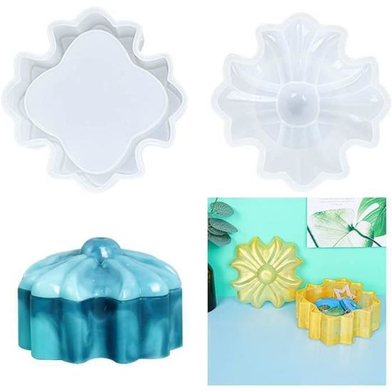Moule Silicone Pour Bijoux – Table Fleur Cristal, Résine époxy