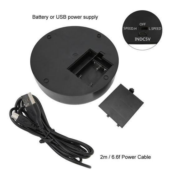 PRÉSENTOIR ROTATIF POUR Bijoux Tournant Platines Vinyles Plaque