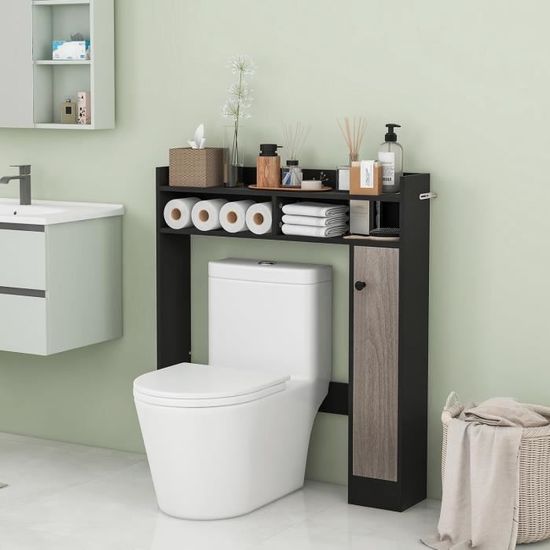 FORABAB euble achine à Laver, euble Dessus Toilette avec 2 Copartients Ouverts, Espace