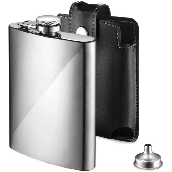 Flacons De Poche, Entonnoir De Flacon En Acier Inoxydable S'Adapte Bien Dans Les Poches De Veste Et Pantalons Pour Cadeau, Camping, Fête De Mariage