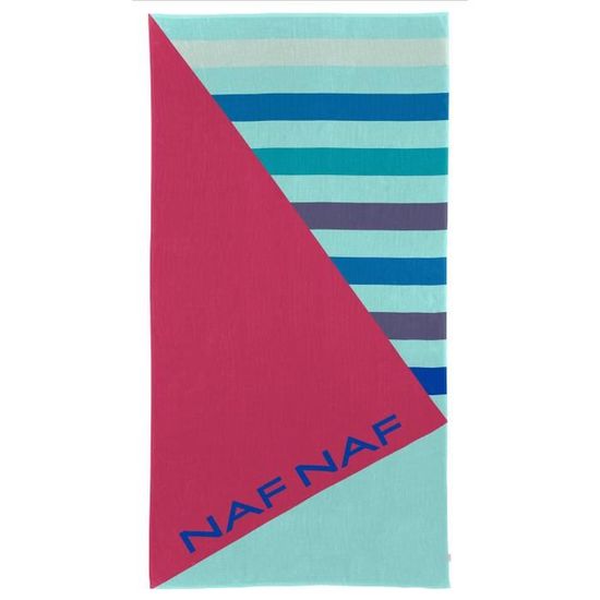 Naf Naf Drap De Plage Cley 100 Coton Multicolore 80 X 160 Cm