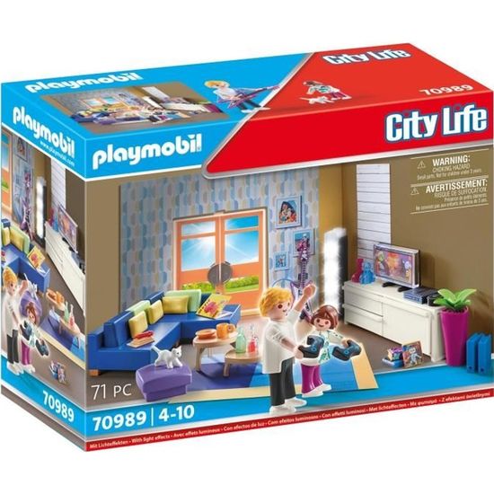 PLAYMOBIL 70989 City Life La Maison Moderne Salon Amenage Multicolore 4 ans et plus Cdiscount Jeux Jouets