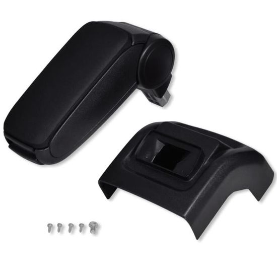 Housse D'accoudoir Central Pour Ford Focus 2015-2018 - En Cuir Synthétique Noir Imperméable - Protection Contre Les Rayures Et L'usure