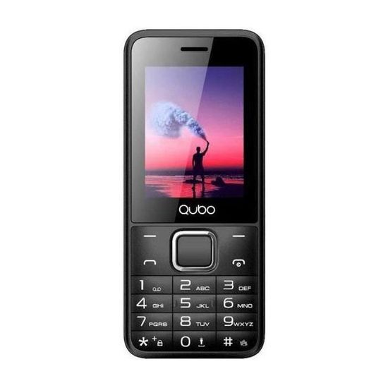 Téléphone portable classique QUBO X-229, 2,44 pouces, Double SIM, 2G, Noir - Téléphonie