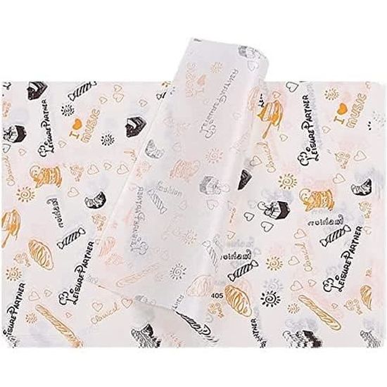 YILANJIN Papier De Cuisson, 100 Pièces Papier Emballage