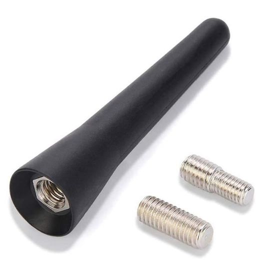 Kit De 2 Antennes Décoratives Noires Pour Voiture - 12V, Adhésif, Simulé Aérien