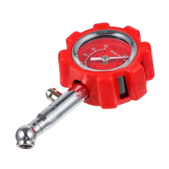 Stylo Testeur De Pression De Pneus - Manomètre Double Tête - Acier Inoxydable - Jusqu'à 300 PSI - Pour Voiture, Vélo, Moto