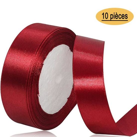 Lot De 6 Rouleaux De Ruban Satin 22m X 2cm - Multi-Couleurs Pour Emballage Cadeau Et Décoration