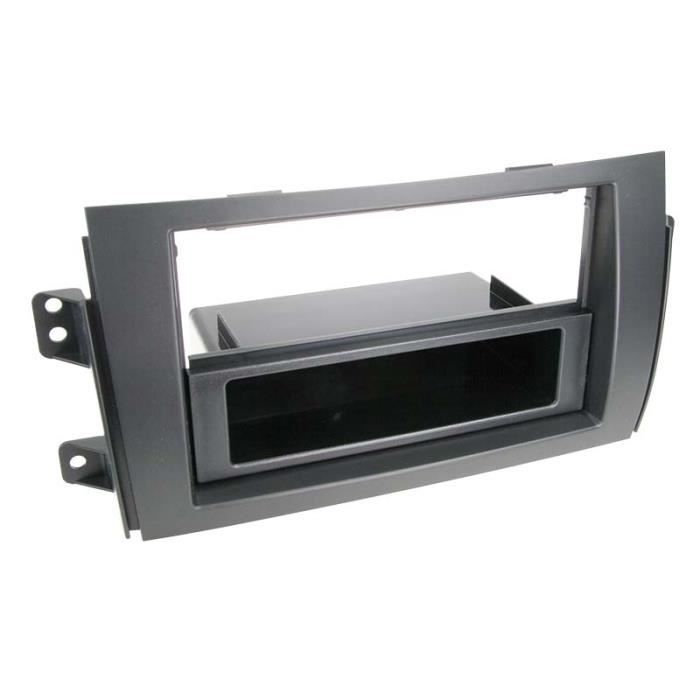 Adaptateur de façade 2-DIN avec vide poche Sedici / Suzuki SX4 > noir