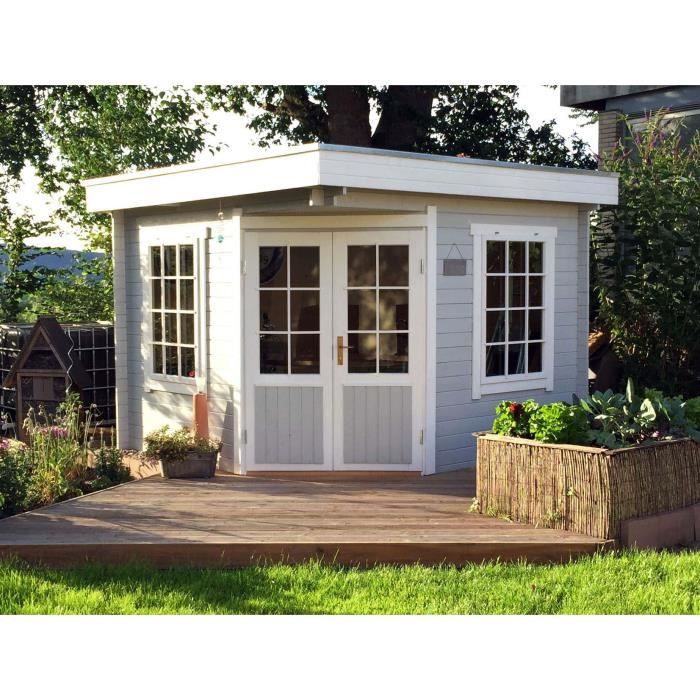 Abri de jardin pentagonal Monica-28 toit plat