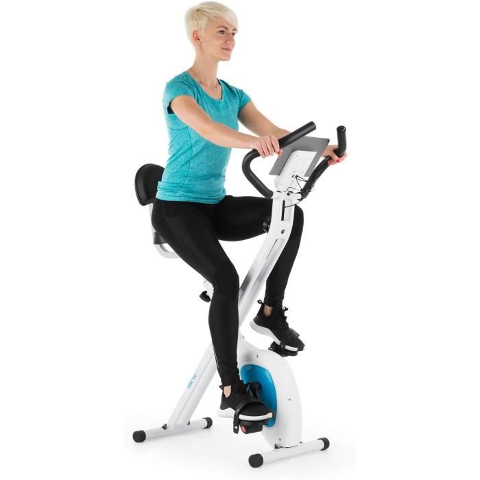 KLAR FIT X-Bike XBK700 Pro - Vélo d'appartement, Ordinateur d'entraînement, Cardiofréquencemètre, Assemblage Rapide, Résistance régl