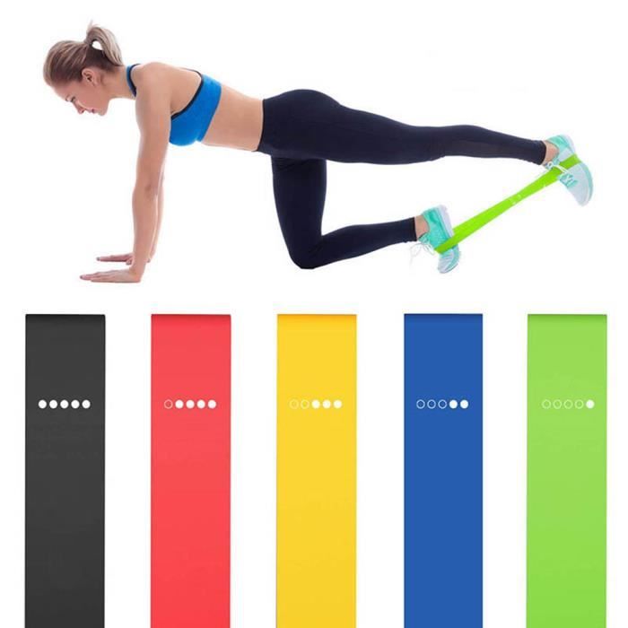 bande de résistance de yoga anneau de caoutchouc extensible équipement de fitness de sport musculation fitness 5 pièces de