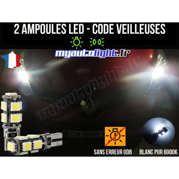 Pack veilleuses à led blanc xenon pour RENAULT CLIO 4