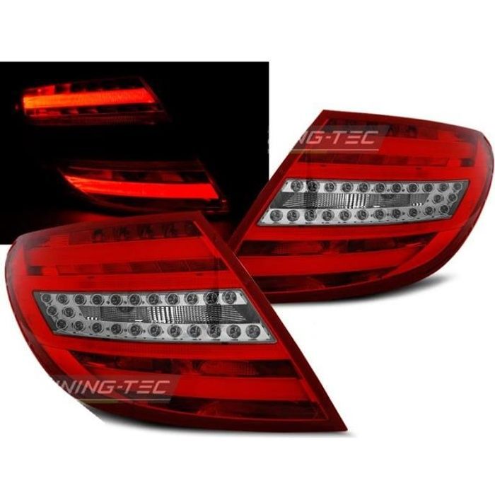 Paire de feux arriere Mercedes classe C W204 LED BAR 07-10 rouge blanc-27336014