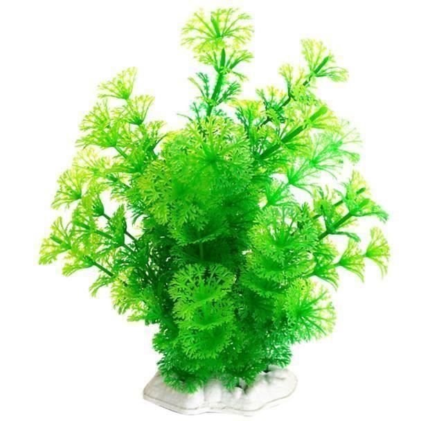 XT Plastique Emulational décoratif longue feuille Plantons pour Aquarium GN vert_poi778 - XTYMS0218A0819