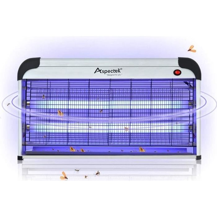 ASPECTEK Lampe UV Tue-Mouches Destructeur d' Insectes Electrique Tue Mouche Electrique Lampe Insecte (40W)