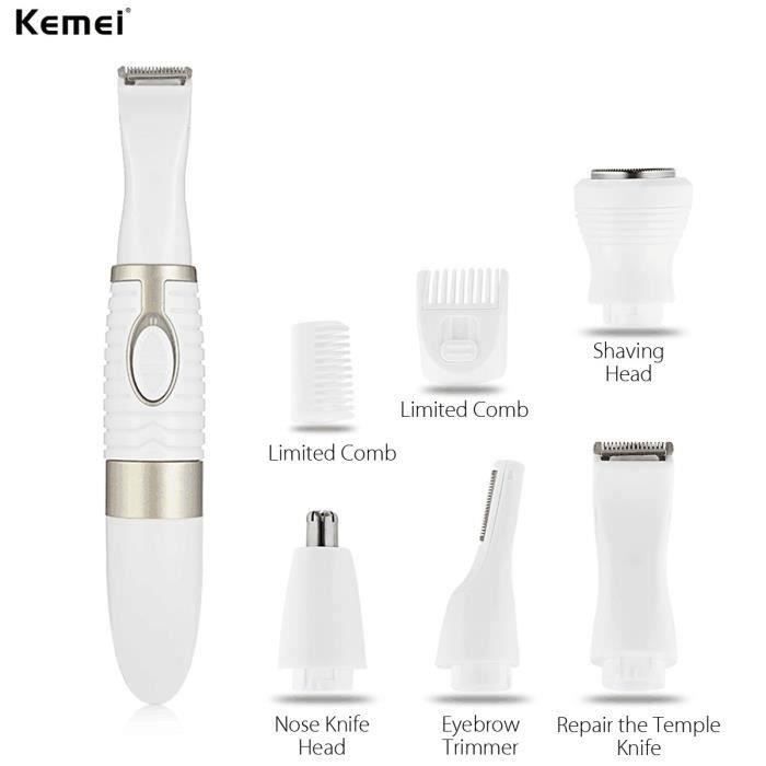 KEMEI 4 En 1 Sourcil Nez Tondeuse Cheveux Rasoir Bikini Toiletteur Clipper Set