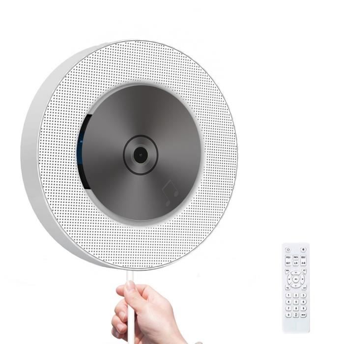 Lecteur CD Portable Avec Bluetooth Contrôle à Distance de Maison Haut-parleurs Intégrés de Hi-fi Montage Mural