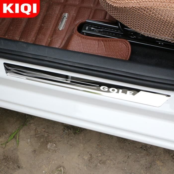 Pièces Auto,Acier inoxydable 4 pièces-ensemble seuil de porte de voiture plaque de seuil bienvenue garniture de pédale ajustement