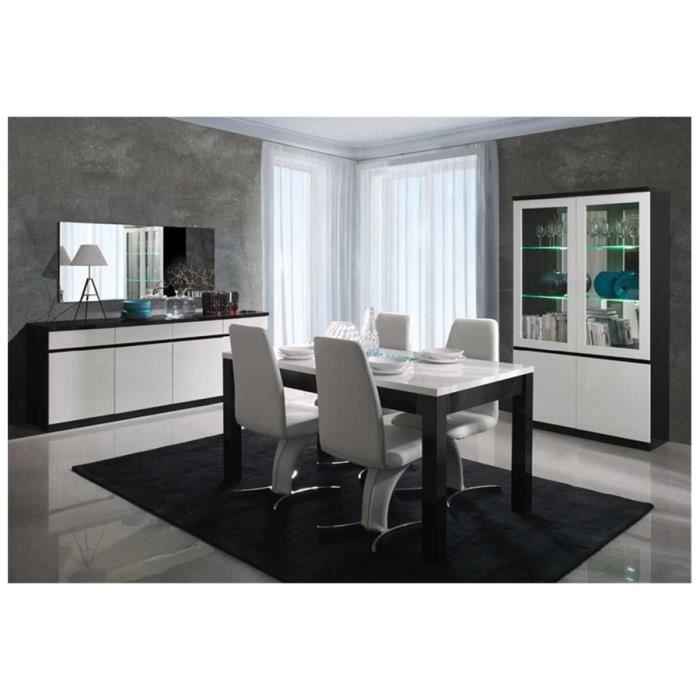 Bahut design FABIA - Blanc et noir - 165