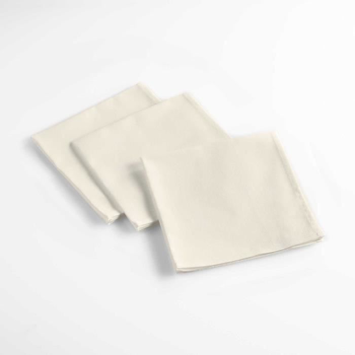 Lot de 3 serviettes de table 40 x 40 cm coton uni aubeline Naturel