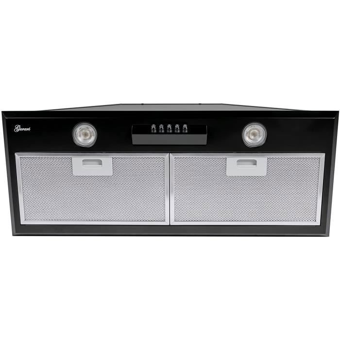 GURARI GCH B 051 70 BL Hotte encastrable 70 cm Noir 1000 m³/h hotte aspirante, hotte de circulation d'air
